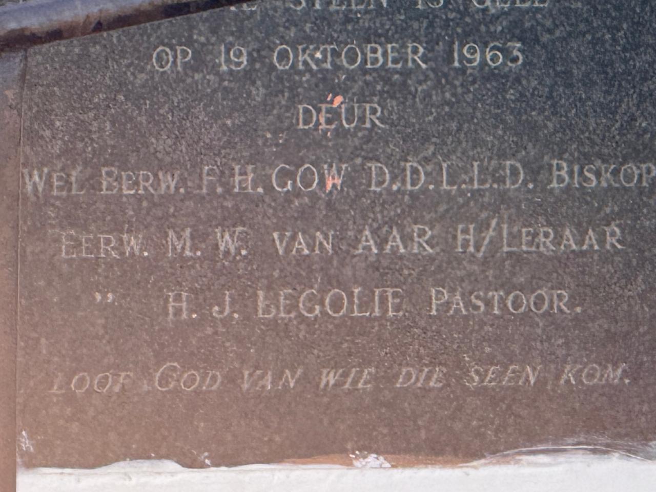 Church 5 Name Plate