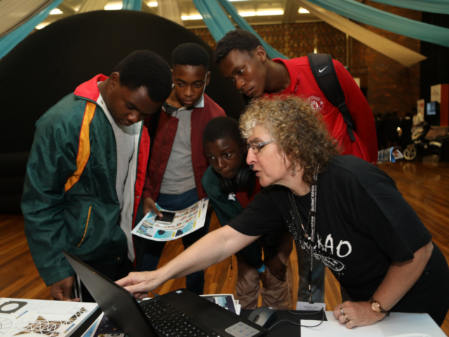 Marion West, Science Engagement Coordinator, celebrated 40 years at SARAO this year, having joined in January 1985