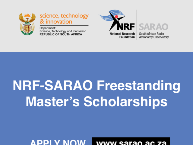 Call for applications: SARAO Freestanding Master’s Scholarships for 2027
